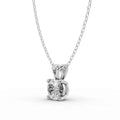 Colar corrente com pingente de pedra moissanite